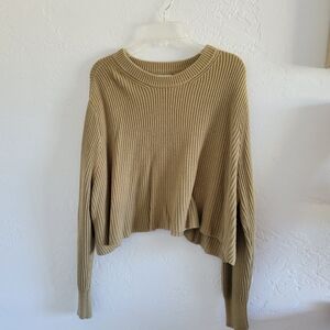 Cotton On Cropped Ribbed Knit Sweater